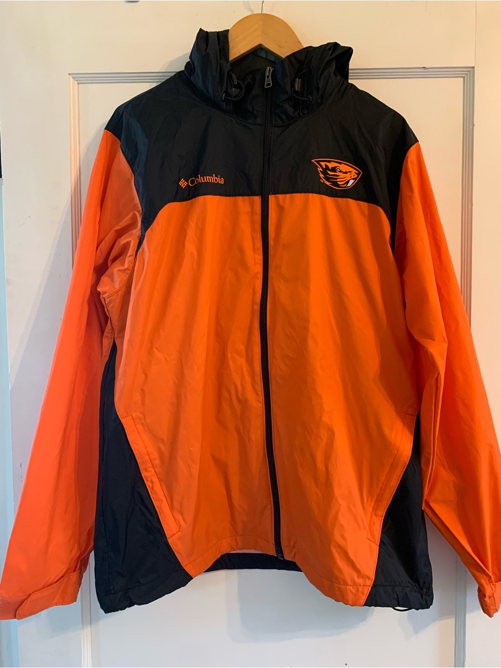 Columbia OSU Orange and Black Windbreaker Jacket